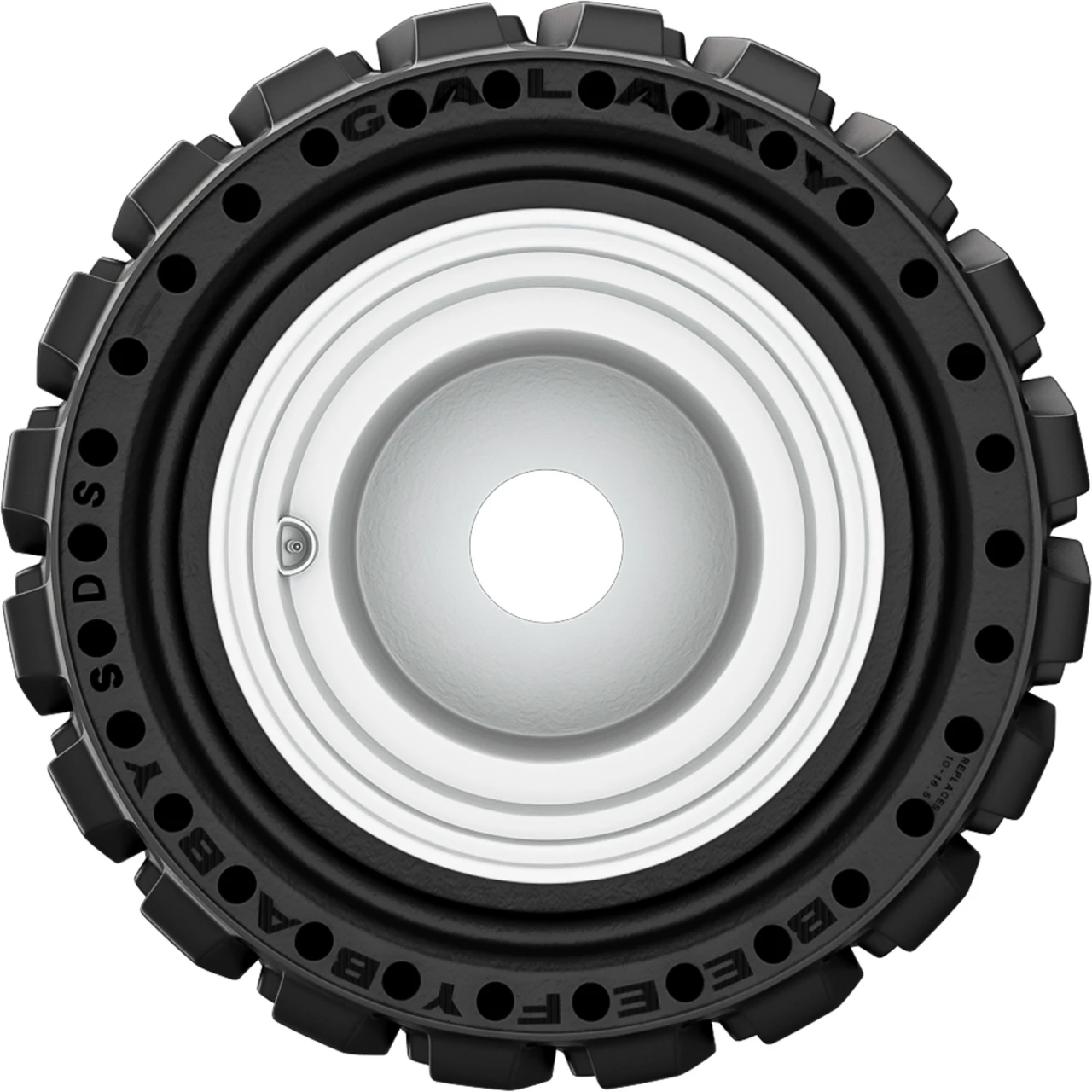 Galaxy Beefy Baby SDS Left 33X12.00-20 159A4 8 x 8 Solid White Tire and Wheel Assembly