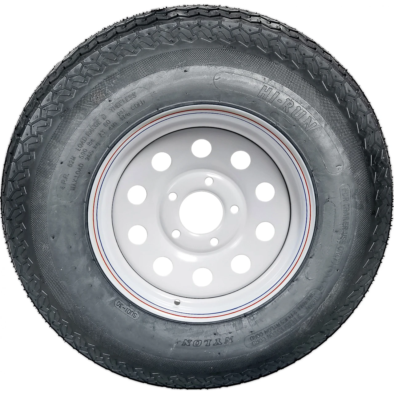 Hi-Run SU01 ST 4.8-8 B (4 Ply) Boat Trailer 8×3.75 White Modular Assembly