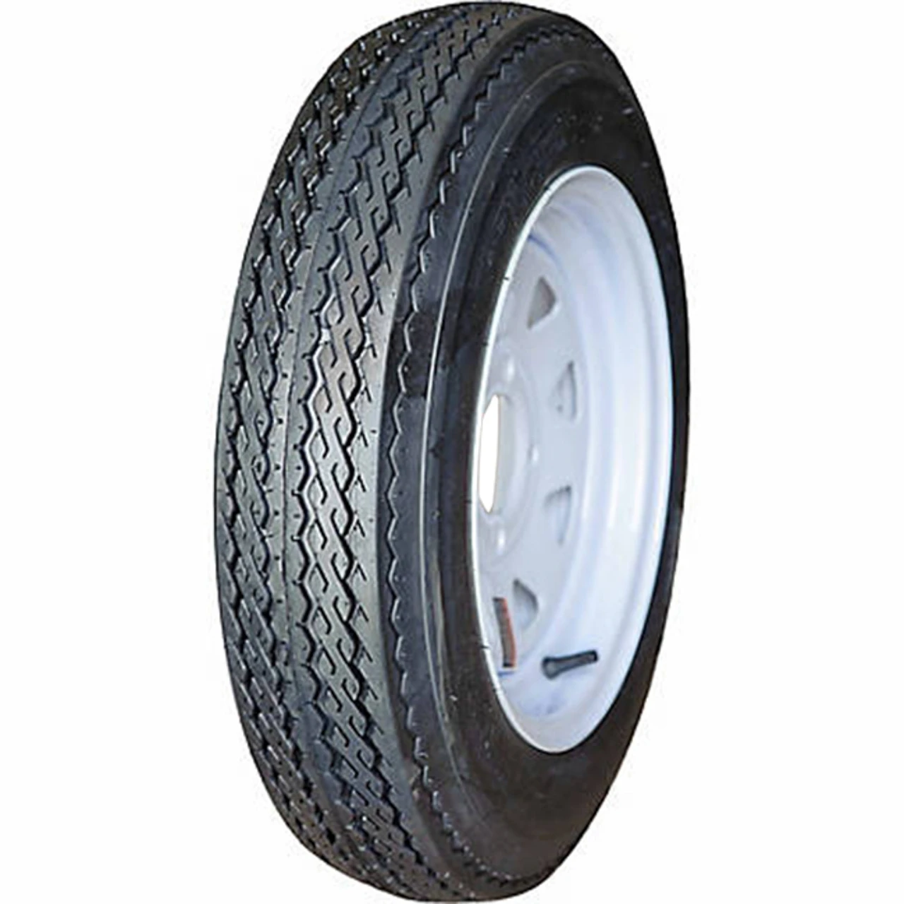 Hi-Run SU02 ST 4.8-12 B (4 Ply) 4 x 4 White Eight Spoke Boat Trailer Tire and Wheel Assembly