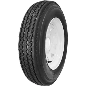 Hi-Run SU02 ST 5.3-12 C (6 Ply) 4 x 4 White Eight Spoke Trailer Tire and Wheel Assembly