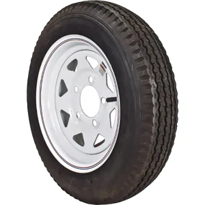 Loadstar K353 ST 5.30-12 C (6 Ply) 5 x 4.5 Eight Spoke White Tire and Wheel Assembly
