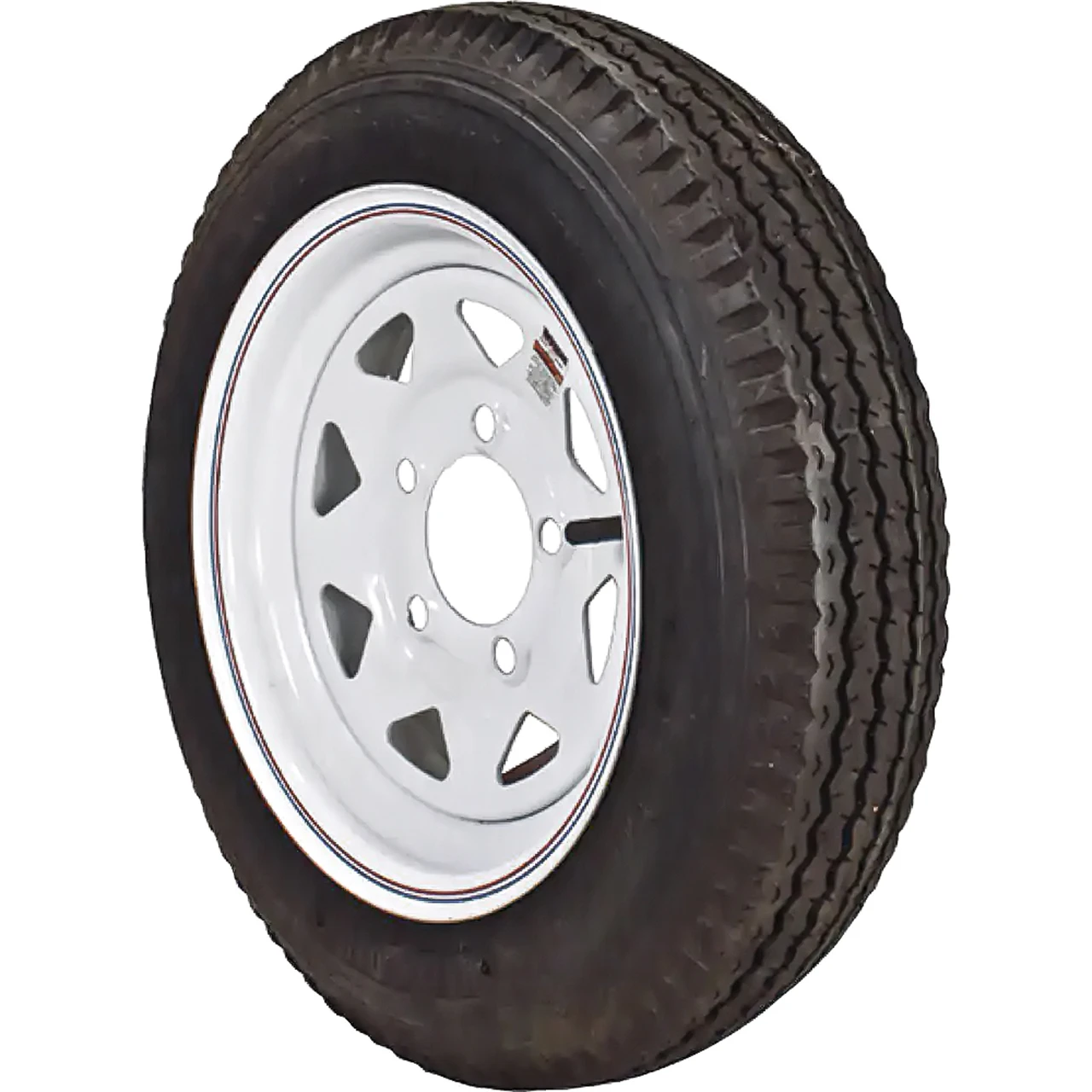 Loadstar K353 ST 5.30-12 C (6 Ply) 5 x 4.5 Eight Spoke White Tire and Wheel Assembly