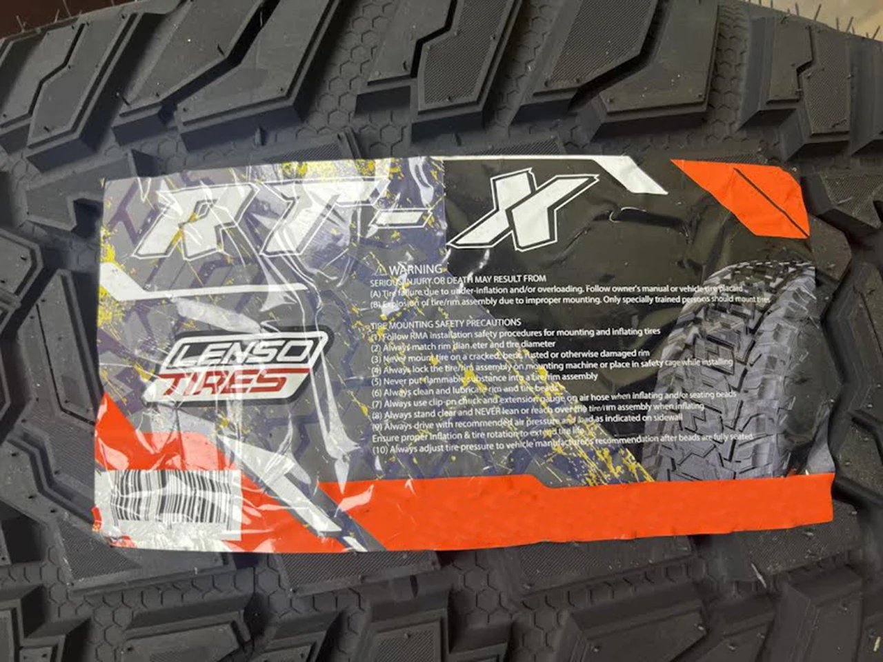 Lenso Rugged Terrain RT-X LT 35X12.50R18 123Q E (10 Ply)