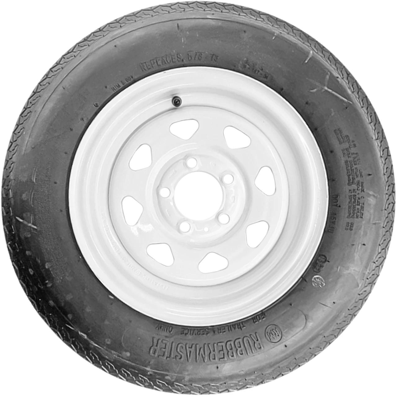 RubberMaster H187 ST 165/80D13 A78-13 C 6 Ply 5 on 4.5 Eight Spoke Assembly