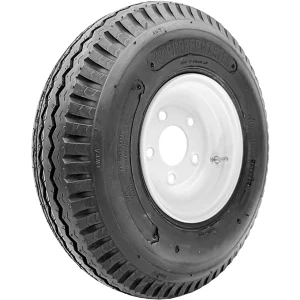 RubberMaster S378 ST 5.7-8 77M C (6 Ply) 5 x 4.5 White Stamped Trailer Tire and Wheel Assembly