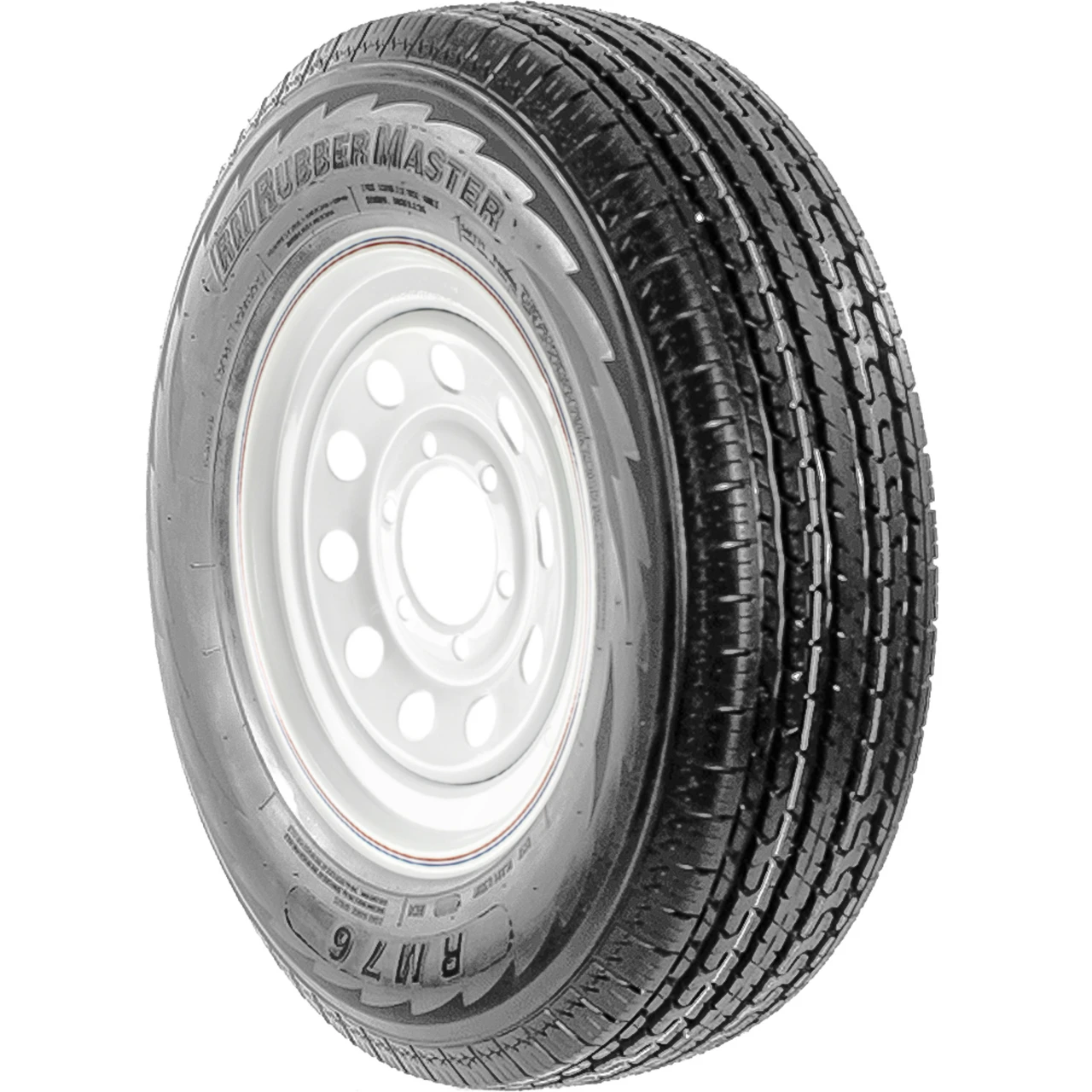 RubberMaster RM76 ST 205/75R15 Load D 8 6 on 5.5 Modular Wheel Assembly